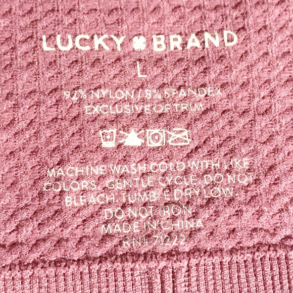 Lucky Brand Bundle of Waffle Nylon Bralette Pull Over Lightly Padded Sports Bras - Picture 8 of 13